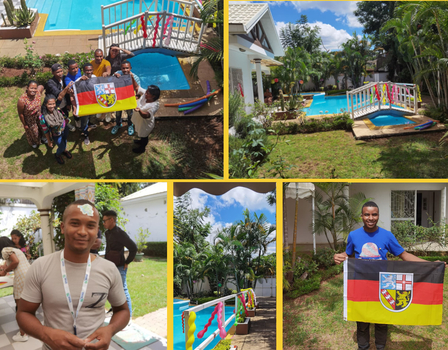 Collage mit Bildern vom Saarlandtag Madagaskar